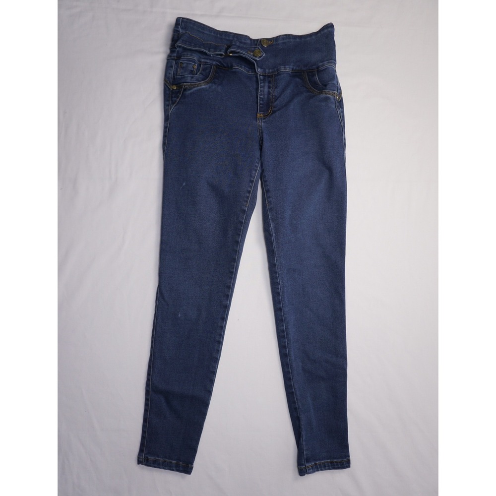 Tissini Size 7 Blue Denim High Waisted Skinny Jeans Made In Colombia